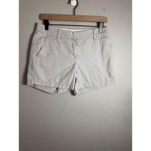 J.Crew Womens 5" Classic Chino Short Light Khaki Cotton Twill Size 2
